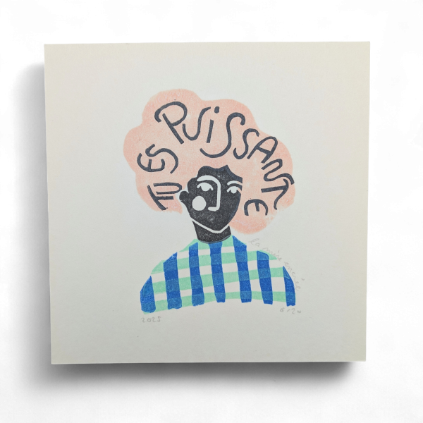 Linogravure - Tu es puissante