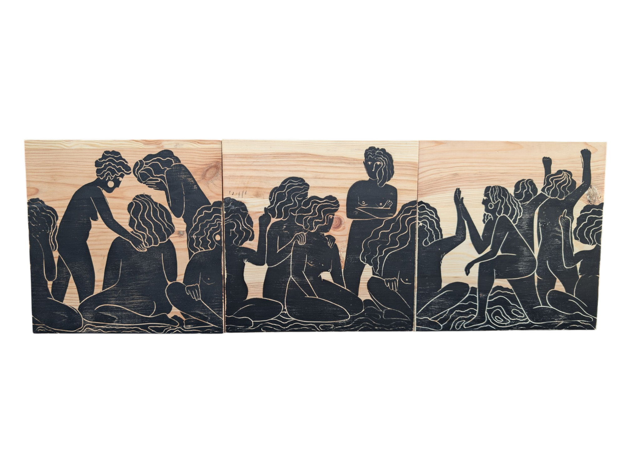 Fresque sur bois - Passages